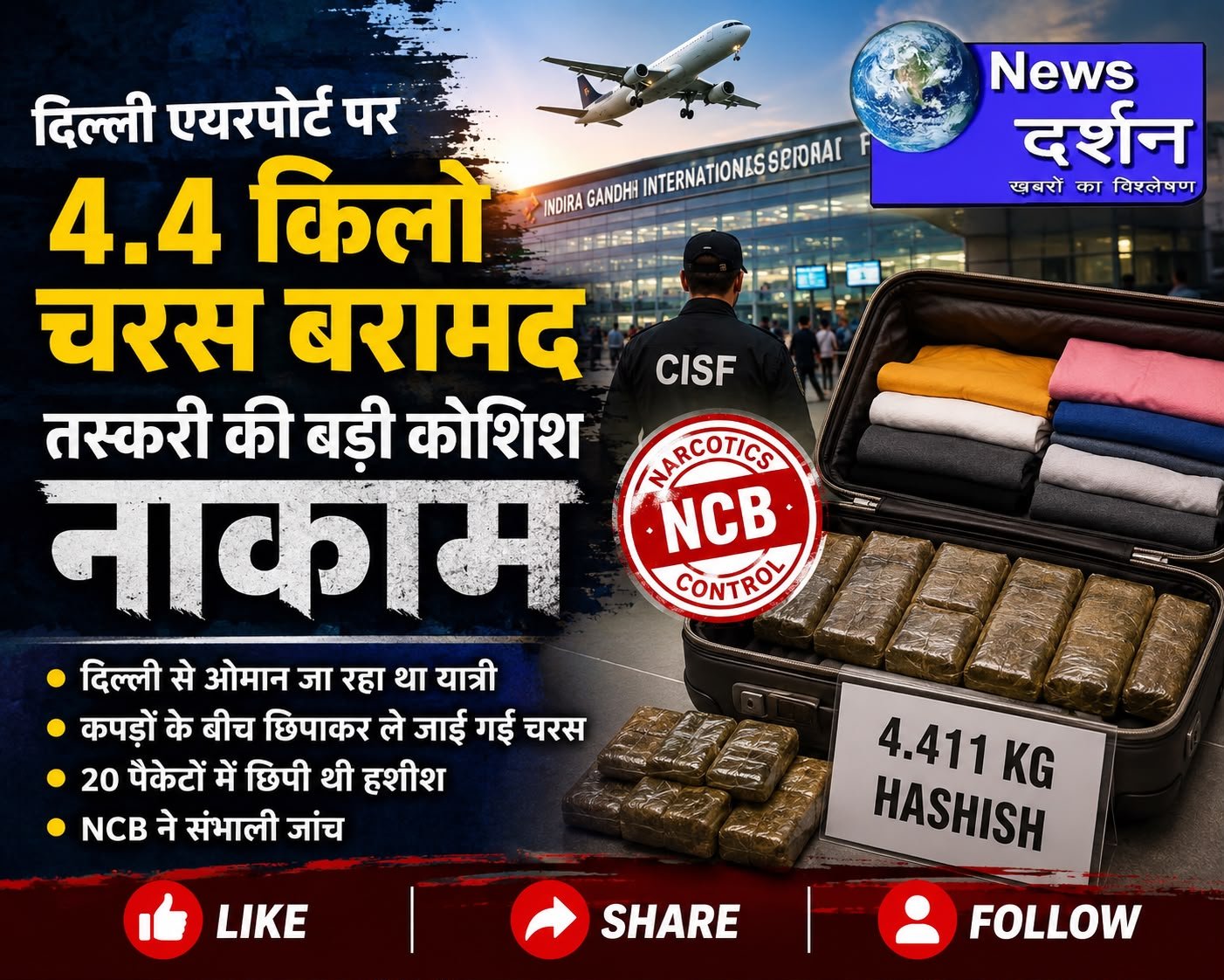नशीले पदार्थों की बड़ी तस्करी की कोशिश नाकाम!